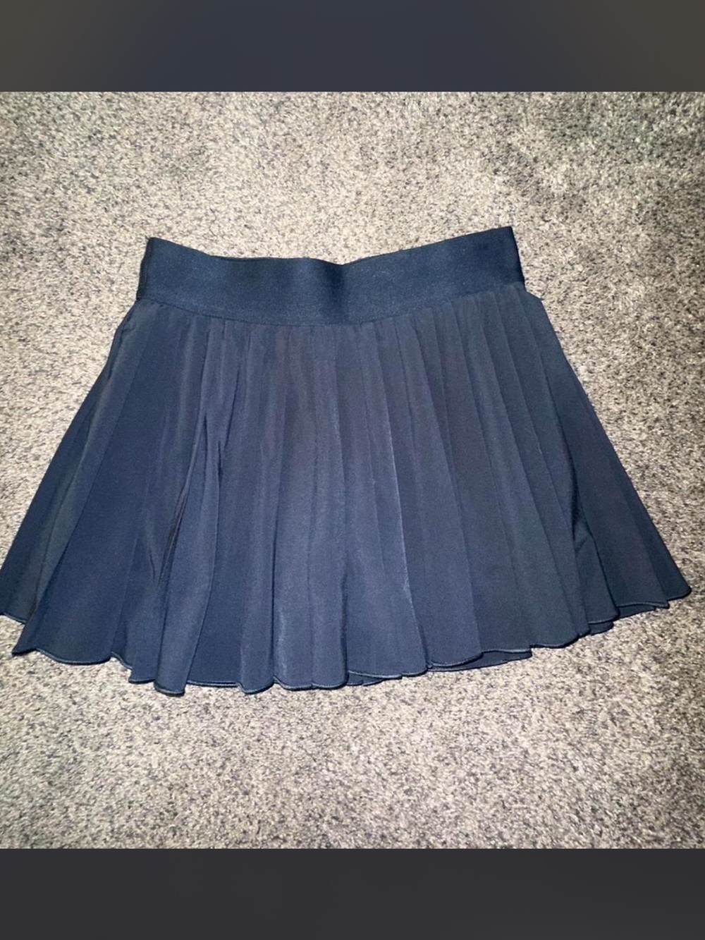 Aritzia Navy Pleated Circle Skater Skirt